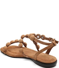 ASH Regy Bis Suede Bubble Ankle Strap Flat Sandals