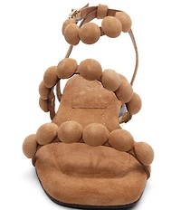 ASH Regy Bis Suede Bubble Ankle Strap Flat Sandals