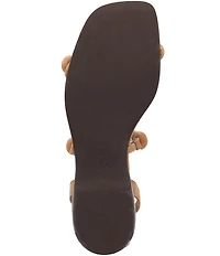 ASH Regy Bis Suede Bubble Ankle Strap Flat Sandals