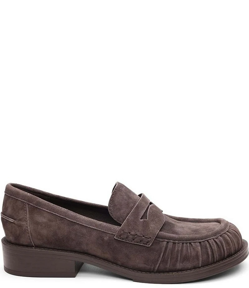 ASH Ringo Suede Block Heel Loafers