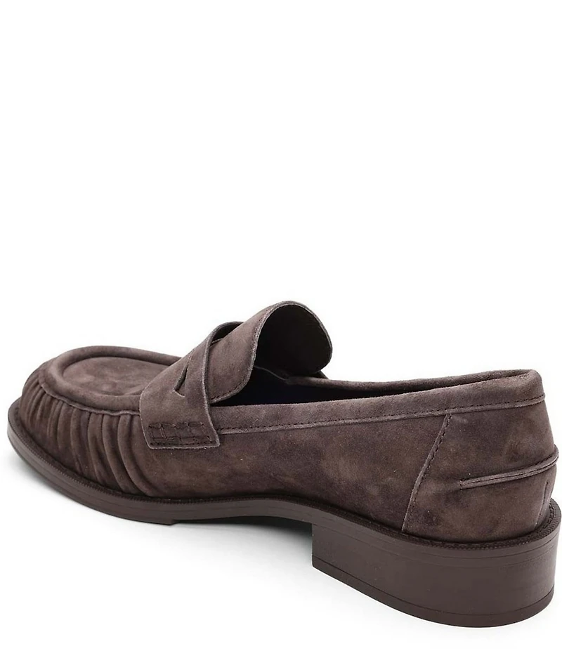 ASH Ringo Suede Block Heel Loafers