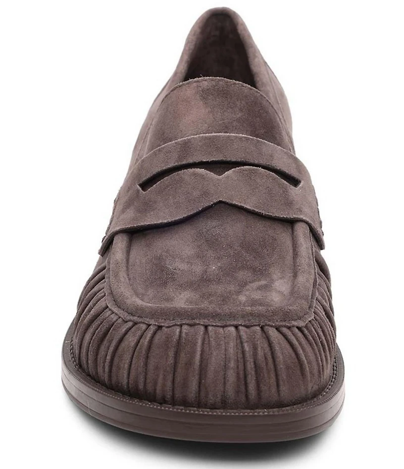 ASH Ringo Suede Block Heel Loafers