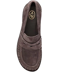 ASH Ringo Suede Block Heel Loafers