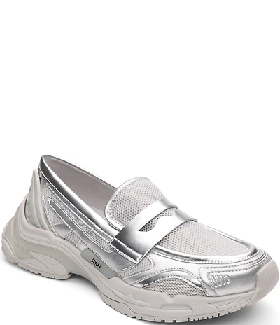 ASH Romie Metallic Mesh Penny Loafer Sneakers