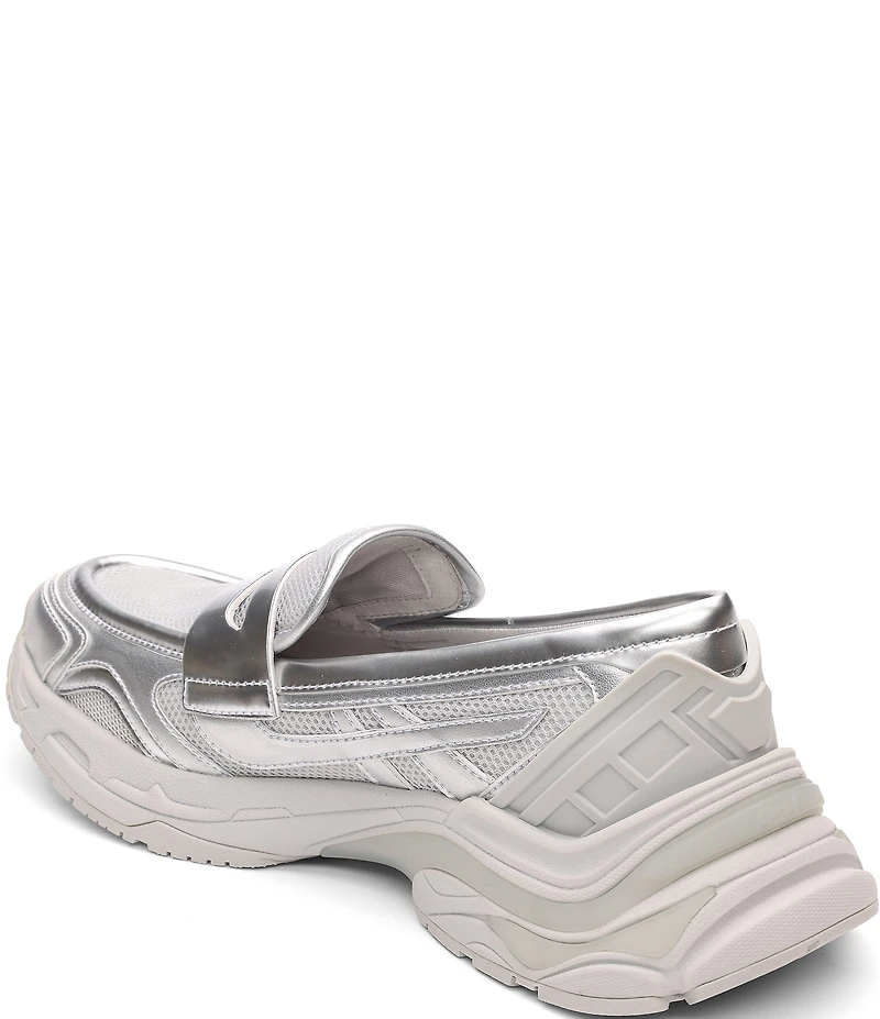 ASH Romie Metallic Mesh Penny Loafer Sneakers
