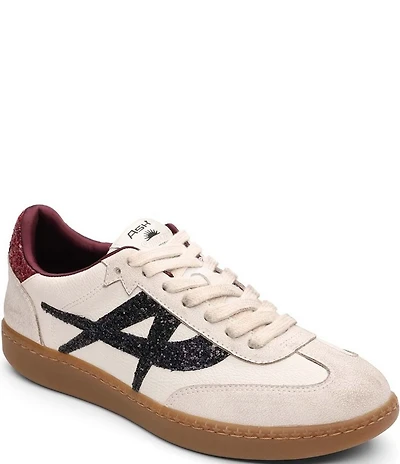 ASH Sunset Leather and Glitter Lace Up Sneakers