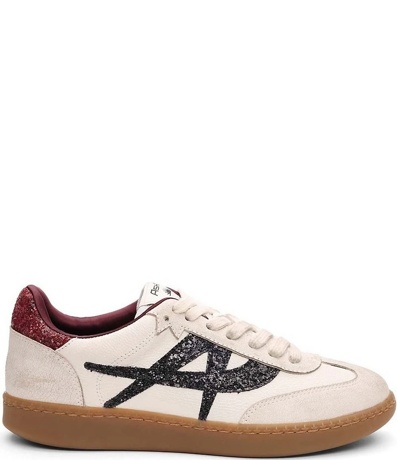 ASH Sunset Leather and Glitter Lace Up Sneakers