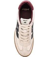 ASH Sunset Leather and Glitter Lace Up Sneakers