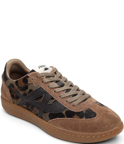 ASH Sunset Leopard Print Hair Calf Lace Up Sneakers
