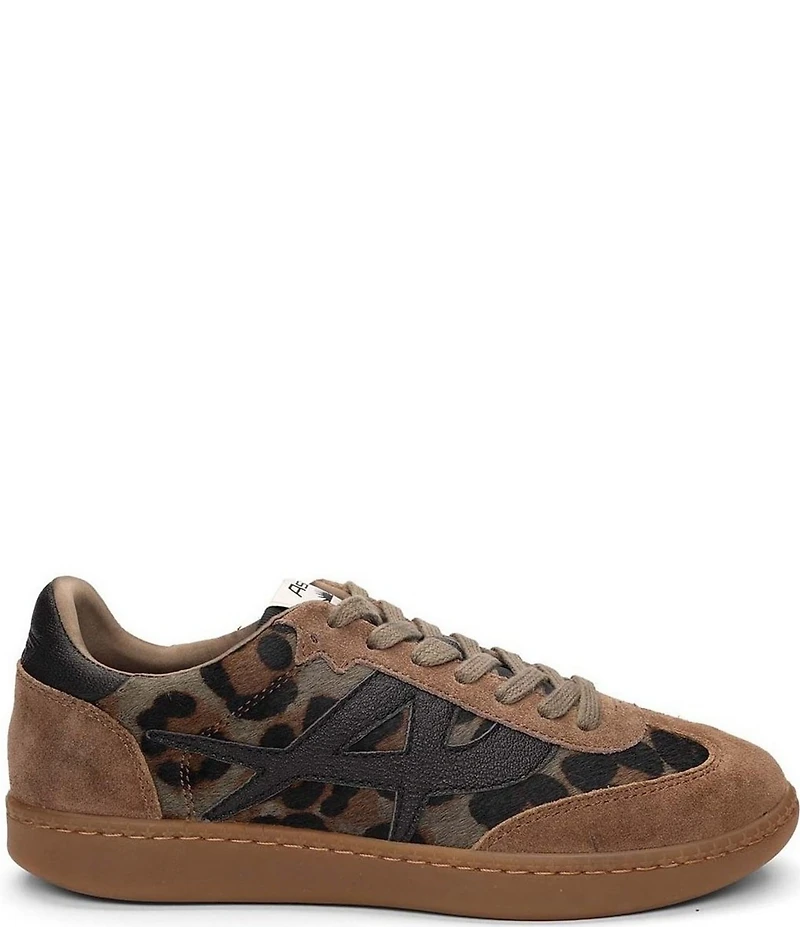 ASH Sunset Leopard Print Hair Calf Lace Up Sneakers