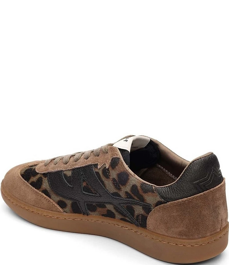 ASH Sunset Leopard Print Hair Calf Lace Up Sneakers