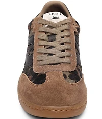 ASH Sunset Leopard Print Hair Calf Lace Up Sneakers