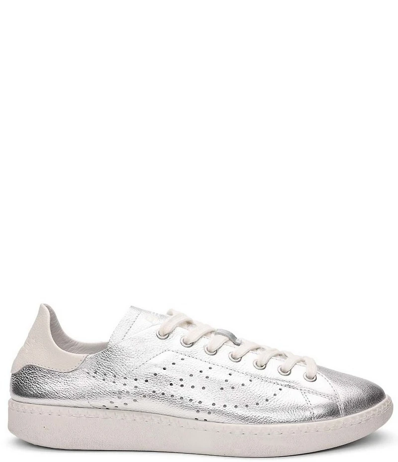 ASH Super Metallic Leather Lace-Up Sneakers