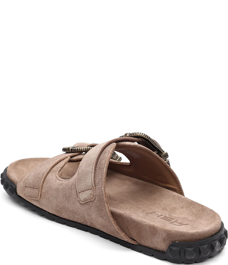 ASH Twister Suede Banded Slide Sandals