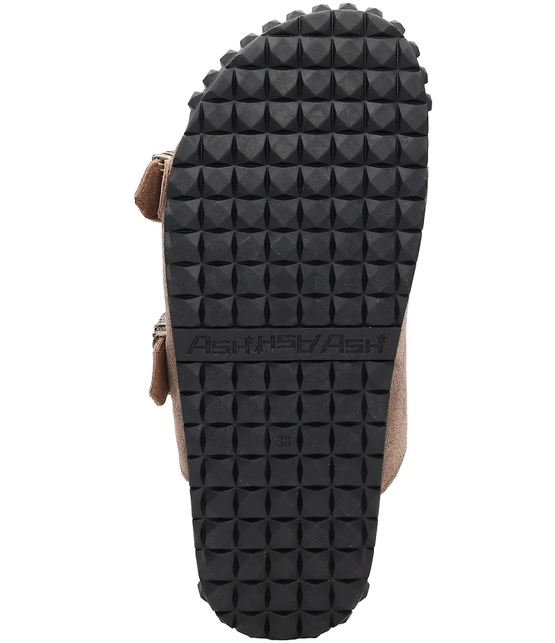 ASH Twister Suede Banded Slide Sandals