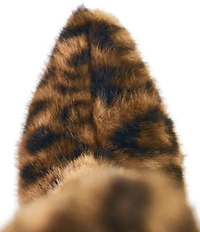 ASH Vanya Leopard Print Faux Fur Mid Calf Boots