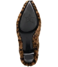 ASH Vanya Leopard Print Faux Fur Mid Calf Boots