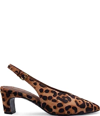 ASH Vera Leopard Print Calf Hair Slingback Pumps