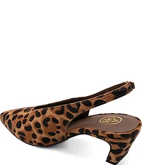 ASH Vera Leopard Print Calf Hair Slingback Pumps
