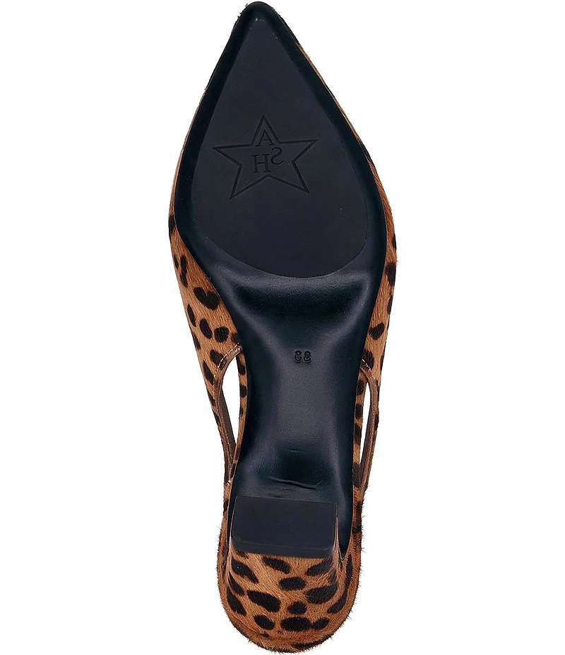 ASH Vera Leopard Print Calf Hair Slingback Pumps