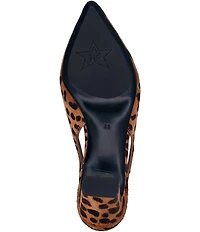 ASH Vera Leopard Print Calf Hair Slingback Pumps