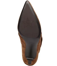 ASH Virgee Suede Slouch Shaft Kitten Heel Mid Calf Boots