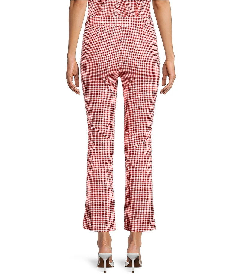 ASTR The Label Alma Gingham Print High Rise Coordinating Capri Pants