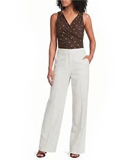 ASTR The Label Cleone High Rise Straight Leg Woven Trouser Pants