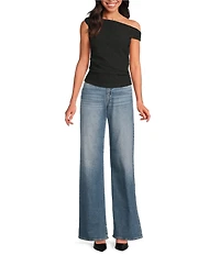 ASTR the Label Lindy Off-Shoulder Sleeveless Textured Knit Top