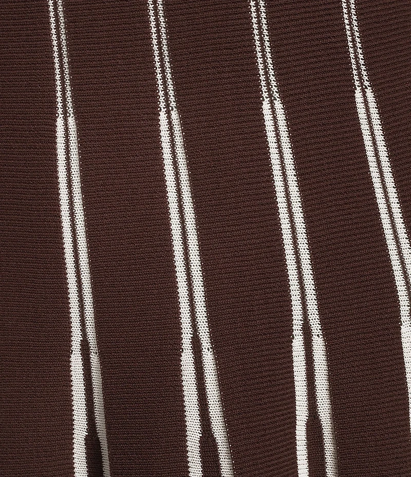 ASTR The Label Marlen Striped Square Neck Sleeveless Knit Midi Dress