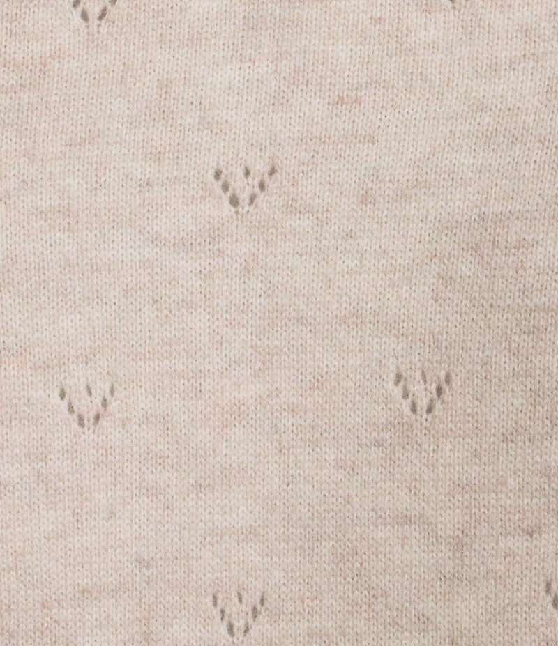 ASTR the Label Ovalia Scarf Neck Wool Blend Long Sleeve Pointelle Sweater