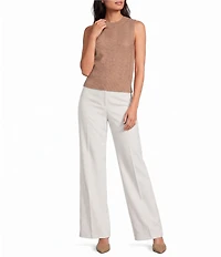 ASTR the Label Pernille Crew Neck Sleeveless Cable Knit Sweater Tank