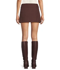 ASTR the Label Tessa Mid Rise Front Slit Mini Skort