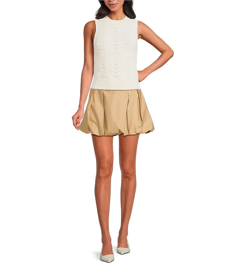 ASTR the Label Toini Pleated Elasticized Bubble Hem Skort