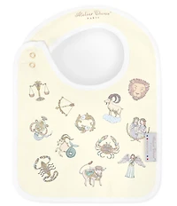 Atelier Choux Organic Cotton Zodiac Reversible Satin Bib