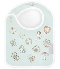 Atelier Choux Organic Cotton Zodiac Reversible Satin Bib