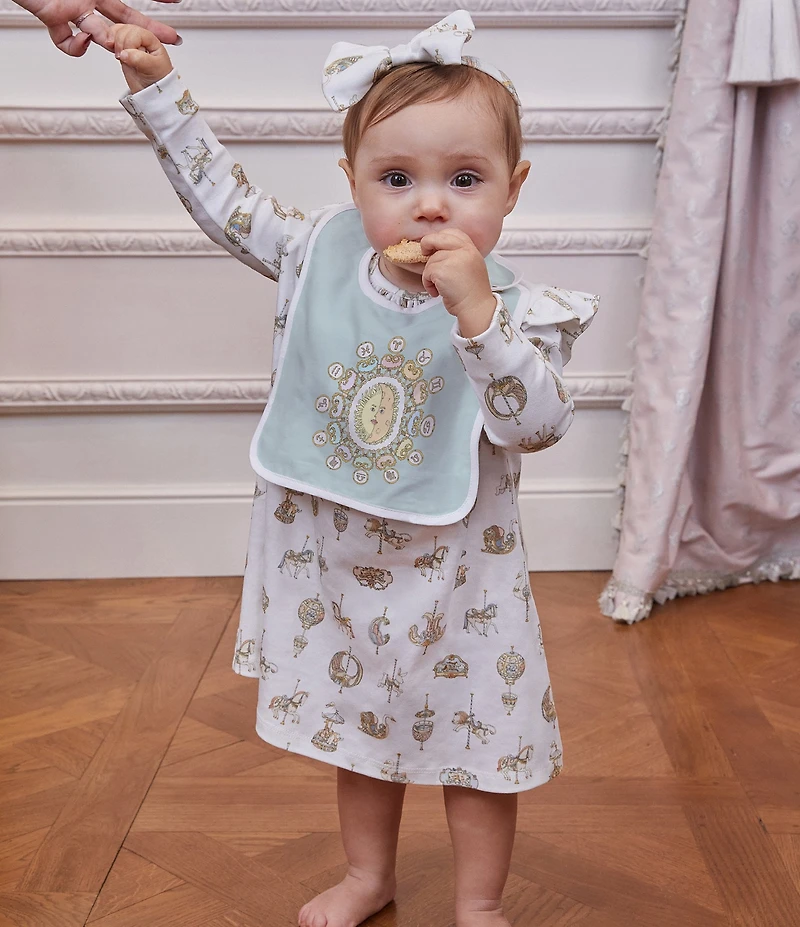 Atelier Choux Organic Cotton Zodiac Reversible Satin Bib