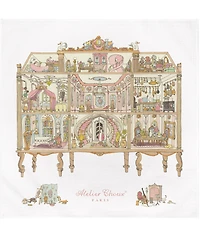 Atelier Choux Paris Organic Cotton Baby Dollhouse Swaddle Blanket with Gift Box