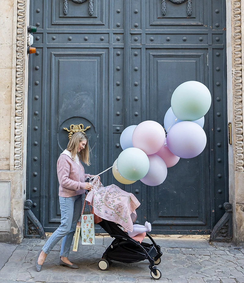 Atelier Choux Paris Baby Organic Cotton In Bloom Swaddle Blanket with Gift Box