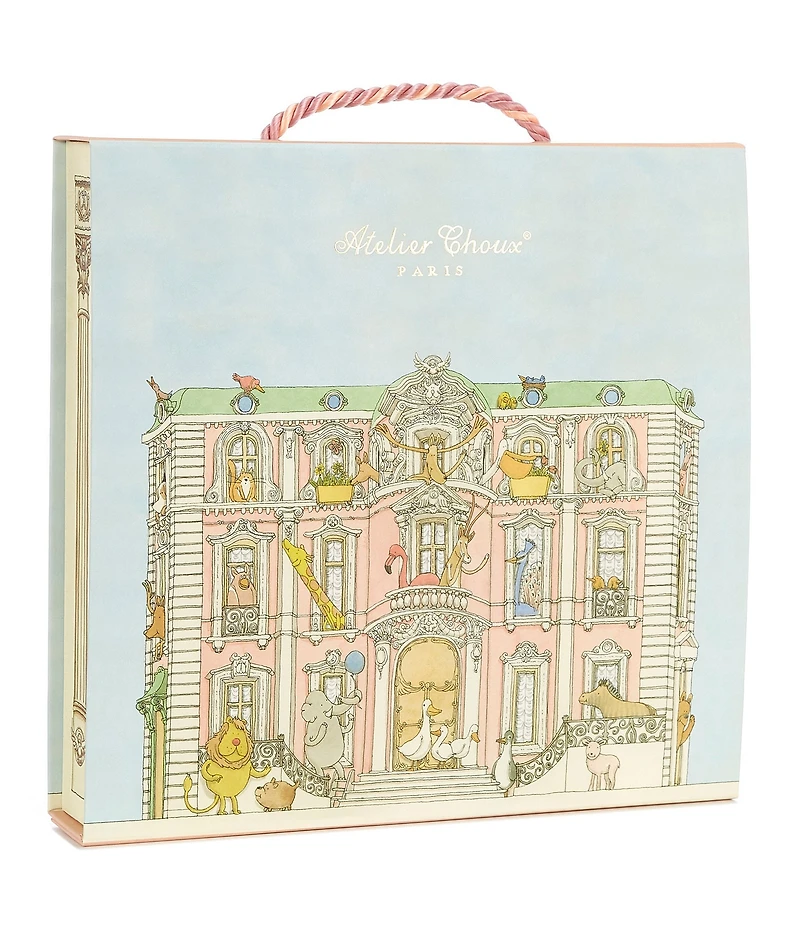 Atelier Choux Paris Baby Organic Cotton In Bloom Swaddle Blanket with Gift Box