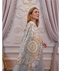 Atelier Choux Paris Baby Organic Cotton Zodiac Carre Swaddle Blanket with Gift Box