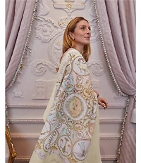 Atelier Choux Paris Baby Organic Cotton Zodiac Carre Swaddle Blanket with Gift Box