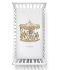 Atelier Choux Paris Baby Satin Carousel Fitted Crib Sheets