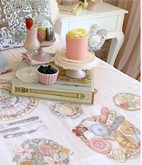Atelier Choux Paris Bon Appetit Organic Cotton Swaddle & Bib with Gift Box Set