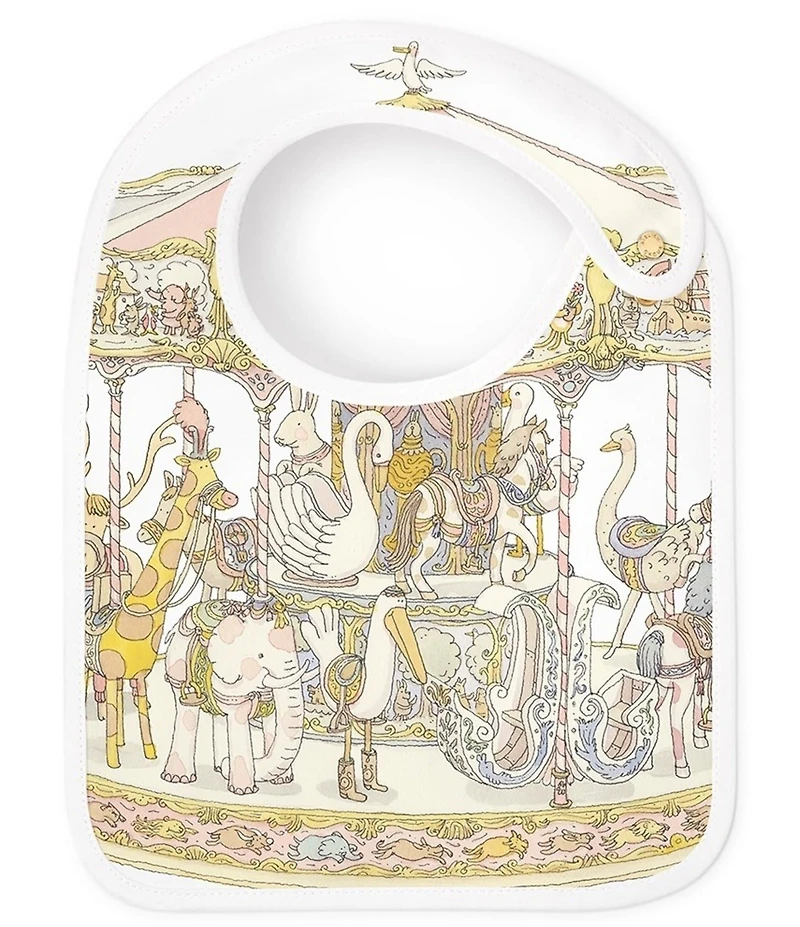 Atelier Choux Paris Organic Cotton Carousel Reversible Satin Bib