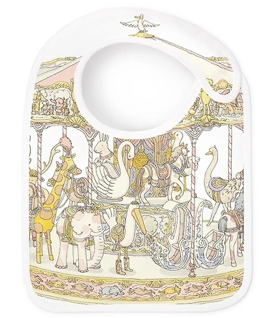 Atelier Choux Paris Organic Cotton Carousel Reversible Satin Bib
