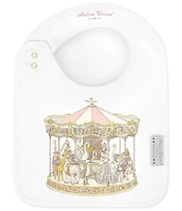 Atelier Choux Paris Organic Cotton Carousel Reversible Satin Bib