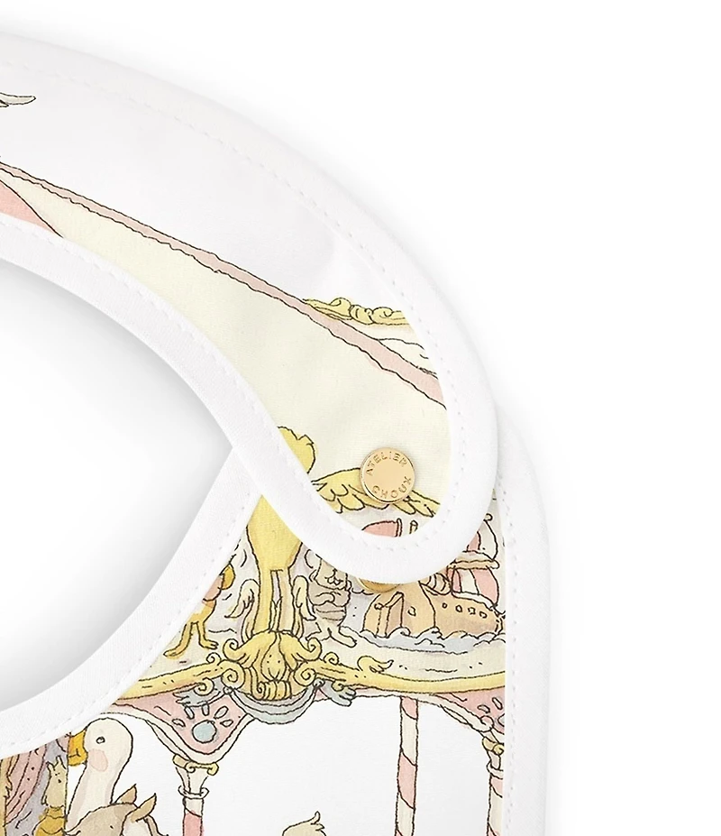 Atelier Choux Paris Organic Cotton Carousel Reversible Satin Bib