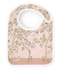 Atelier Choux Paris Organic Cotton In Bloom Reversible Satin Bib
