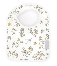 Atelier Choux Paris Organic Cotton In Bloom Reversible Satin Bib